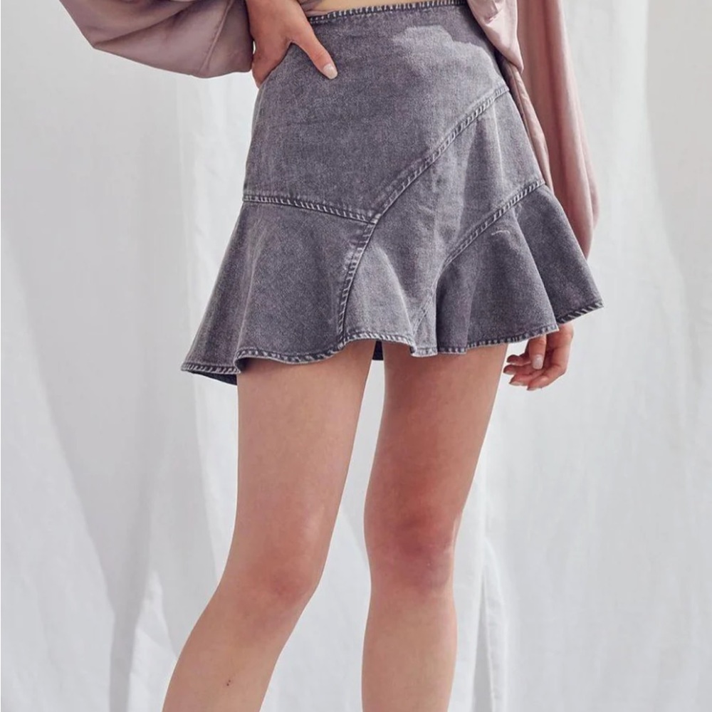 new with tags mustard seed black denim jean skirt
